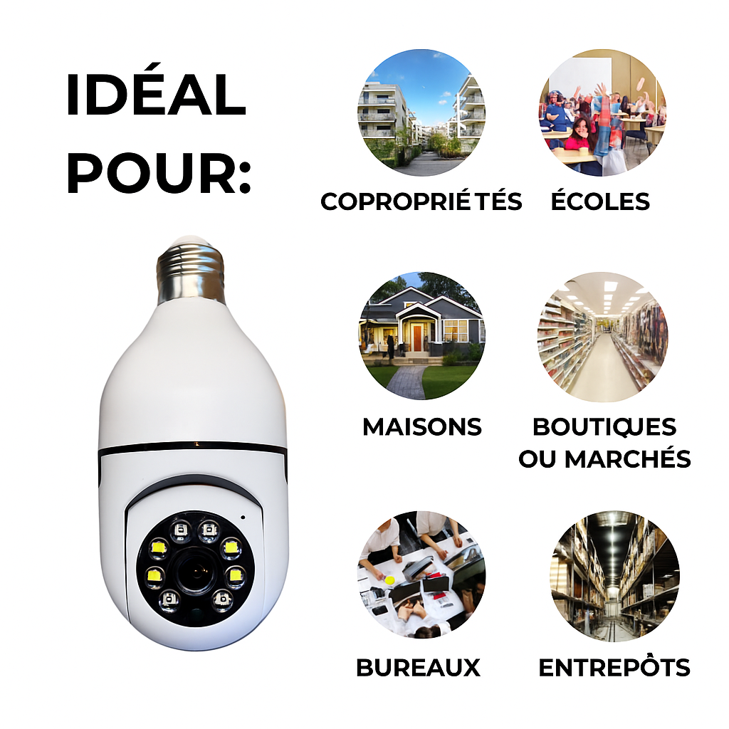 Caméra rotative à 360° - Achetez-en 1, recevez-en 2.